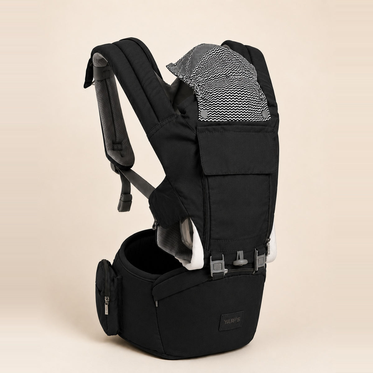 Portador Ergonómico de Bebé 3 en 1 - Negro